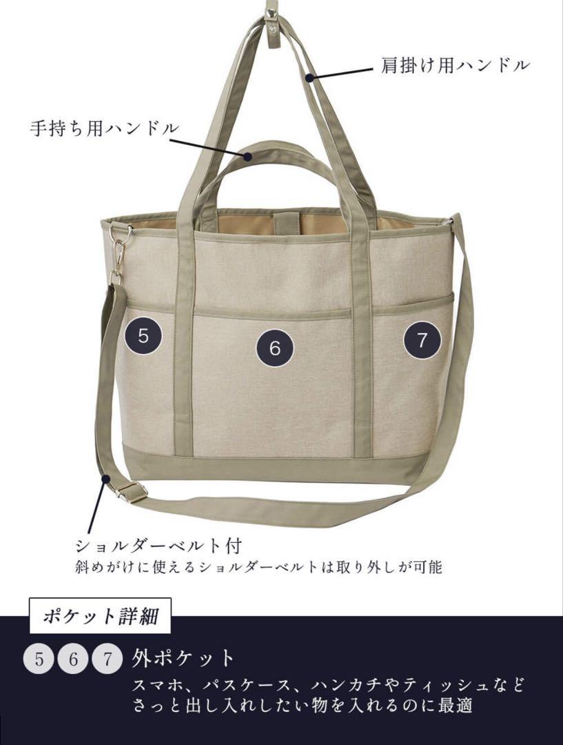 【未使用美品】マザーズバッグ　エンジェリーベ　チャコールグレー