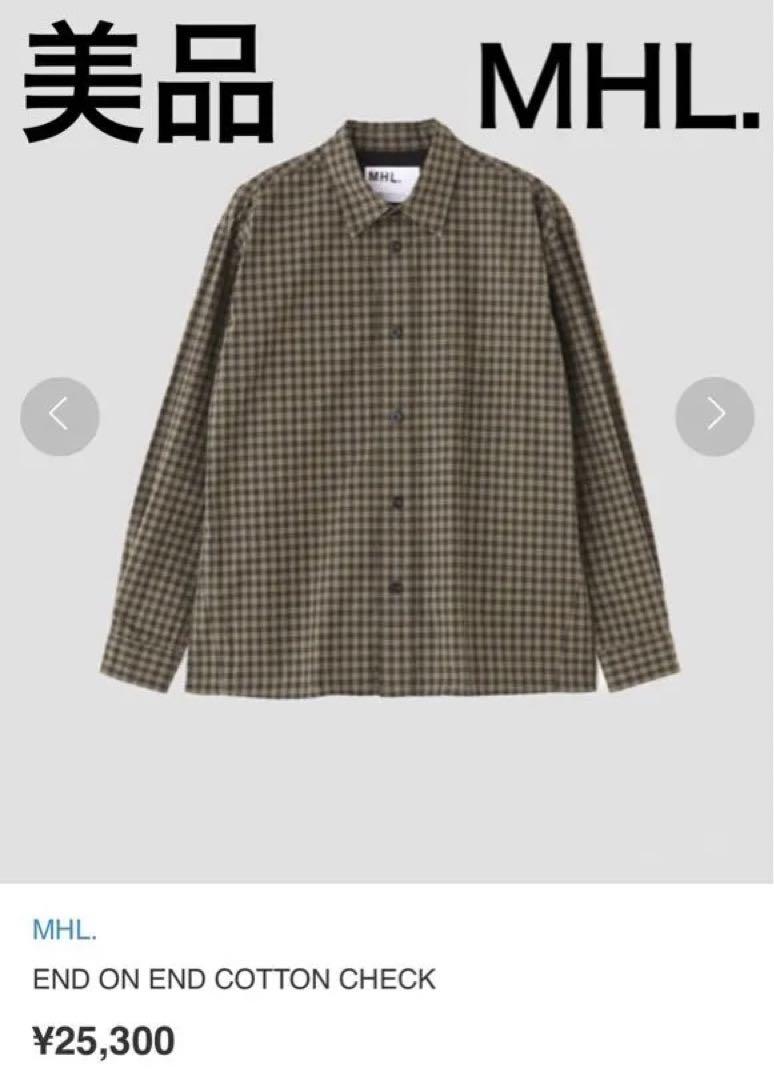 【美品日本製】定価￥25000 MHL. チェックシャツ