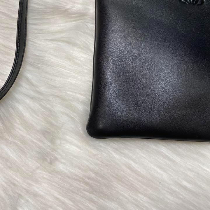 良品✨】LOEWE ロエベ ショルダーバッグ アナグラム レザー 黒