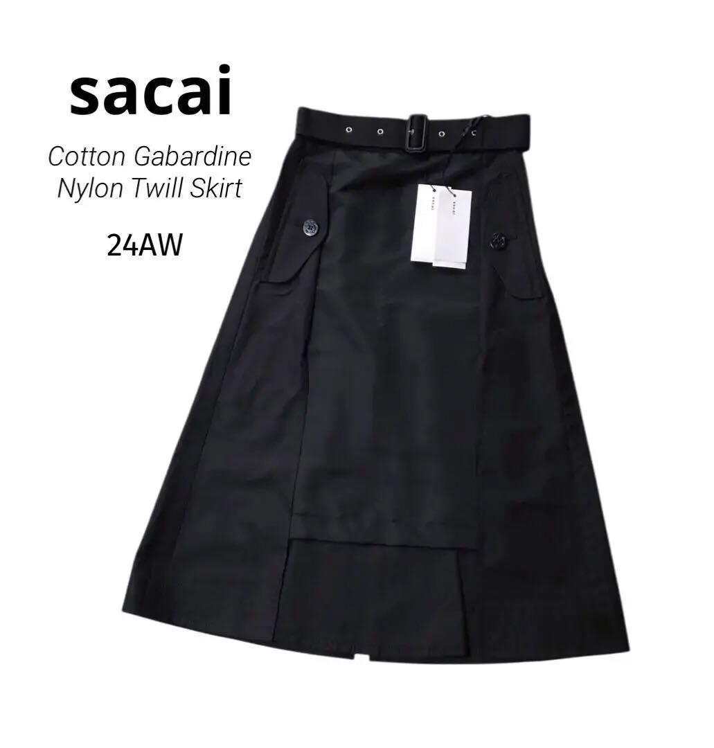 未使用タグ付✨sacai 24SS Nylon Twill Skirt 専用！sacai Nylon Twill Skirt