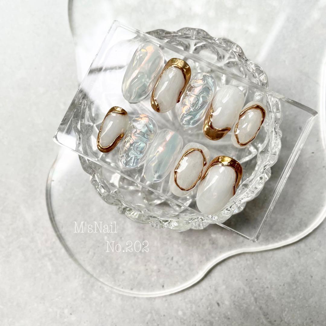 ネイルチップ 白 冬ネイル