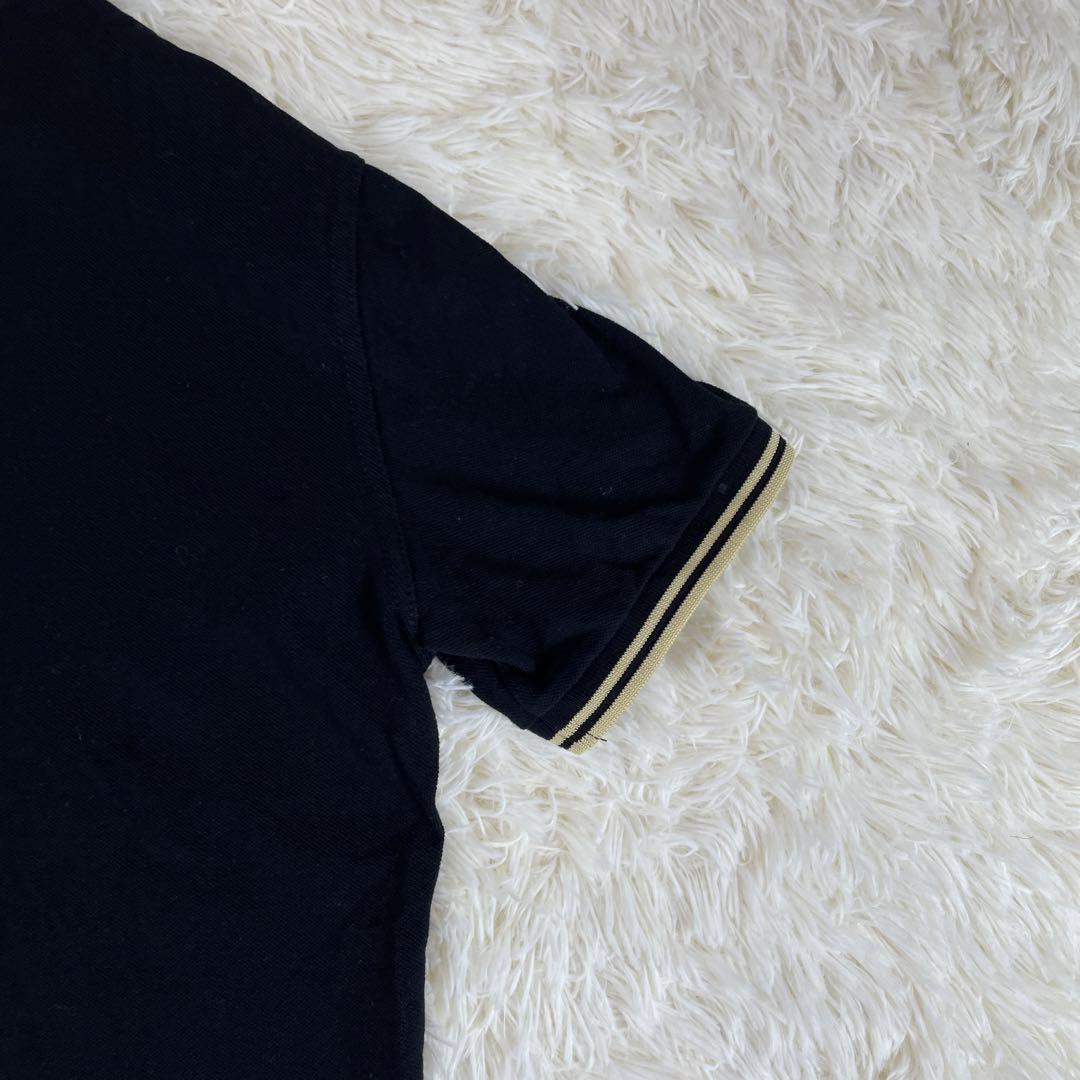 FRED PERRY メンズ 英国製 M12 ブラック×ゴールド ポロシャツ