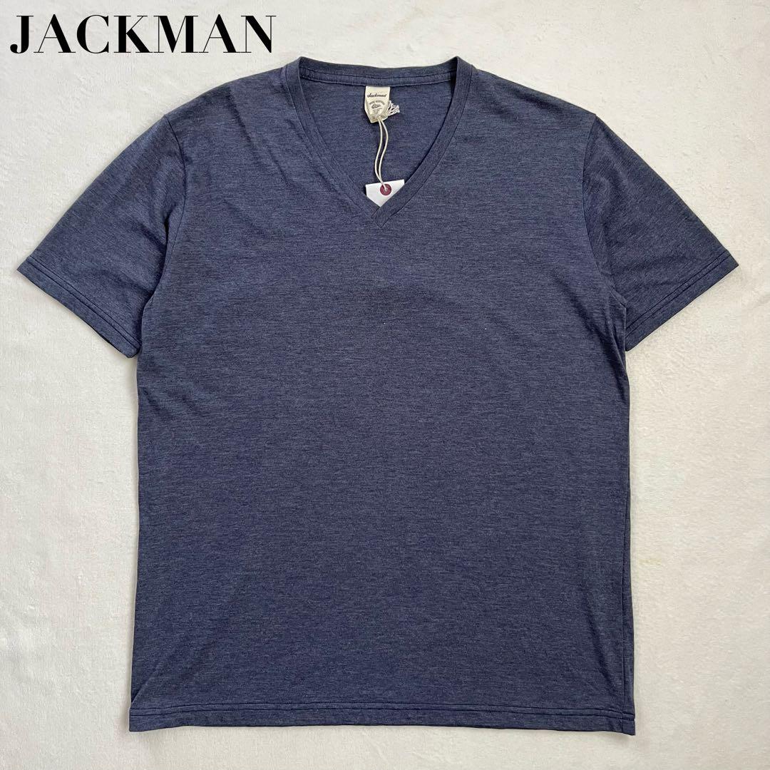 新品タグ付きJACKMAN ジャックマン Vネック Tシャツ M 日本製