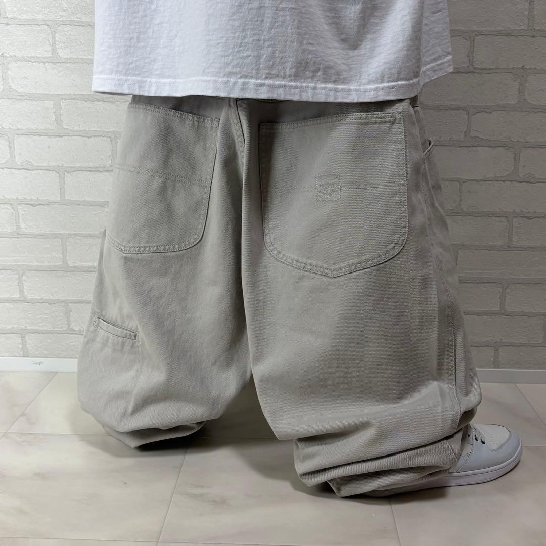 希少カラー！ジルボー 極太 オーバーサイズ ベージュ デニム バギーパンツ B系