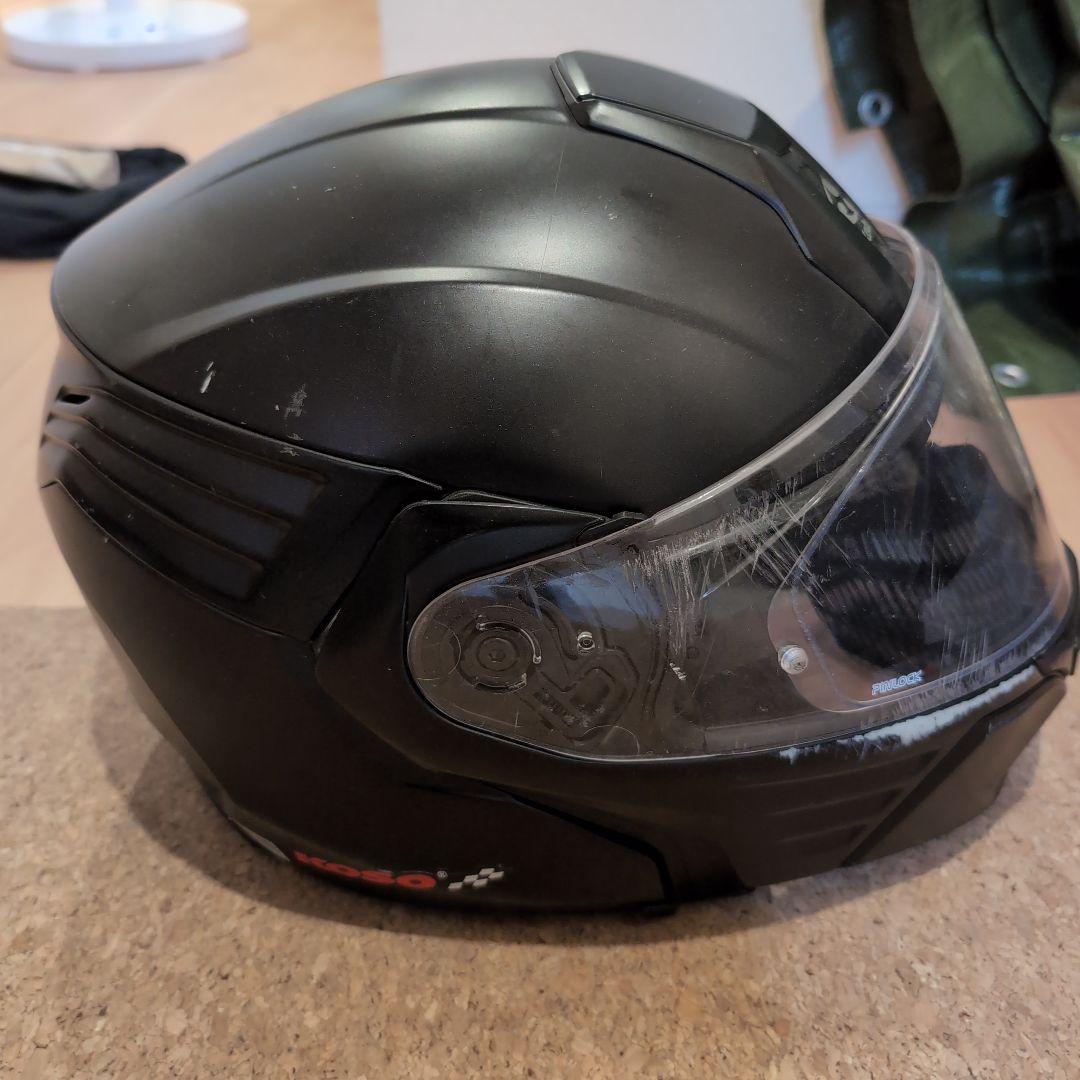 OGKkabuto KAZAMI カザミシステムヘルメットマットブラックL