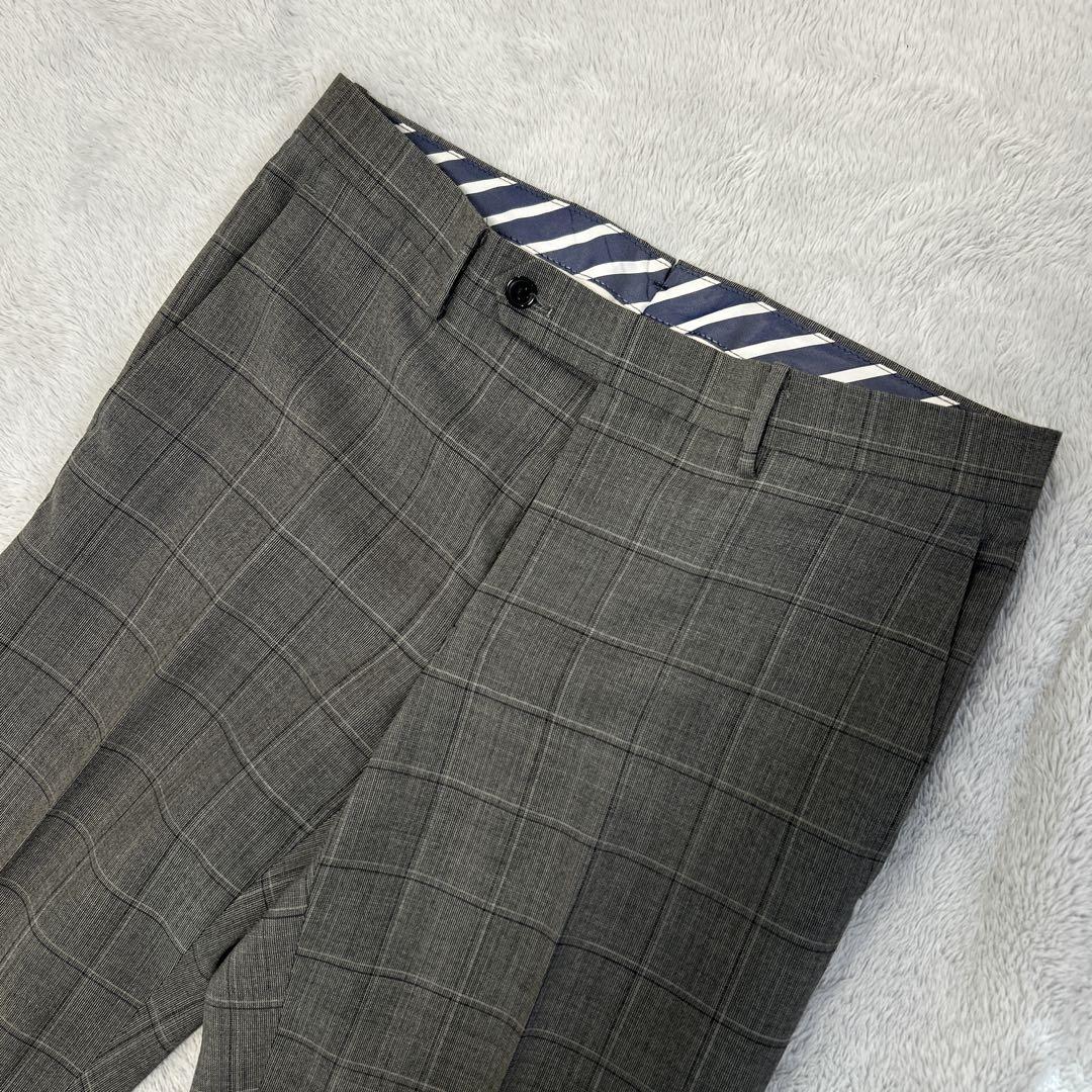 美品　オリヒカ スーツ セットアップ チェック 洗える グレー　ストレッチ