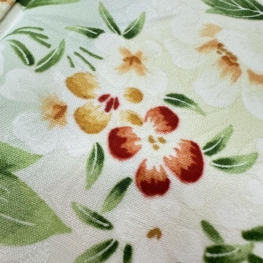 小紋 暈しに華やかな花模様 着物 正絹 袷 広衿 RK-5308