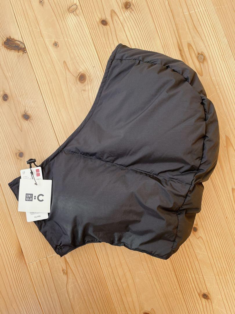 【新品未使用】〈UNIQLO:C〉ナイロンフーデッドネックウォーマー ブラック