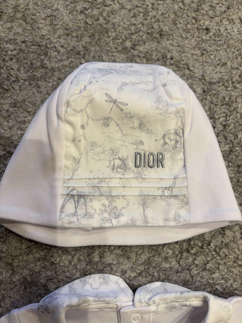 ベビーディオール ロンパース 帽子 セット baby DIOR ロンパース 帽子 スタイ ギフトセット