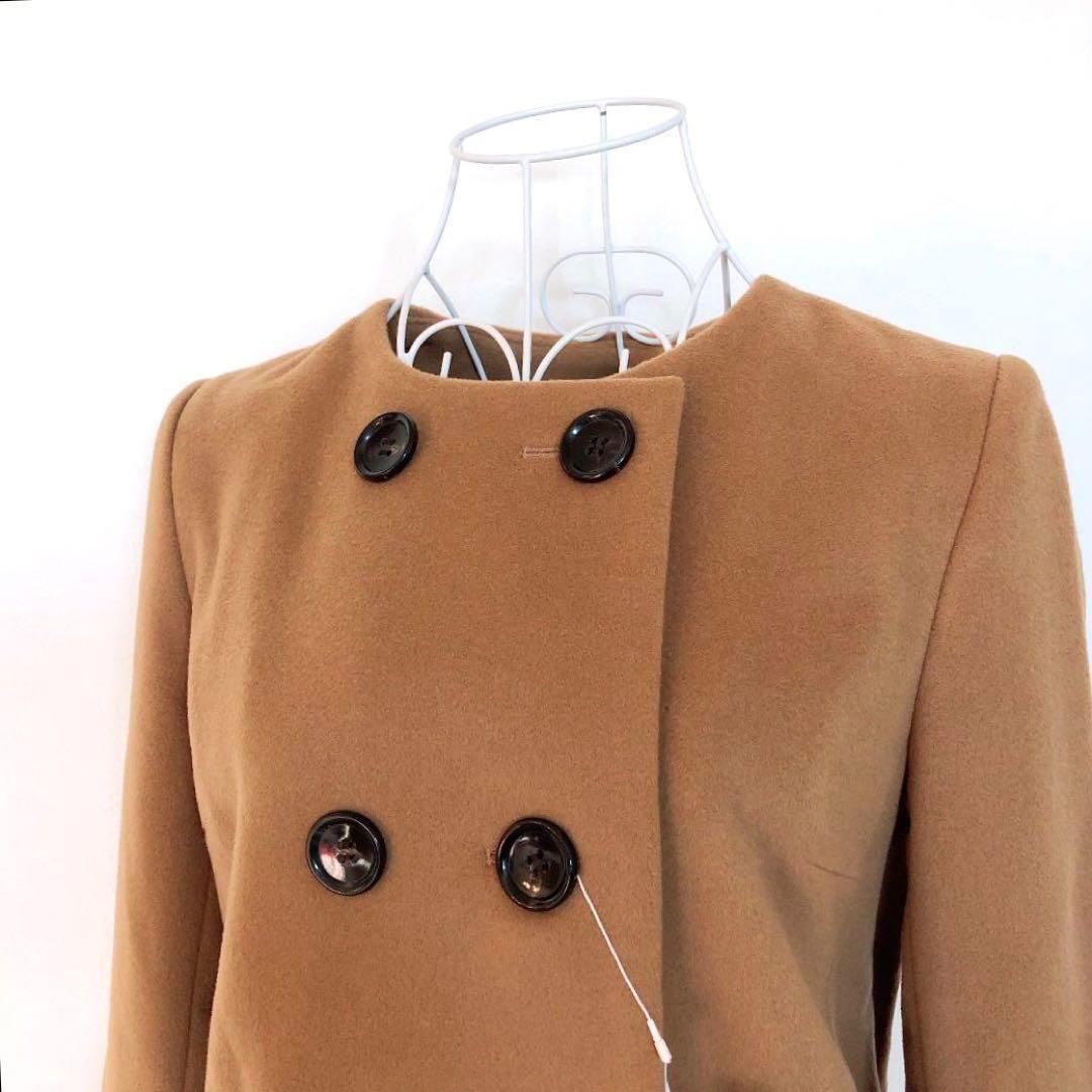 BALLSEY ノーカラー ダブルコート ウール アルパカ M | nalans.com