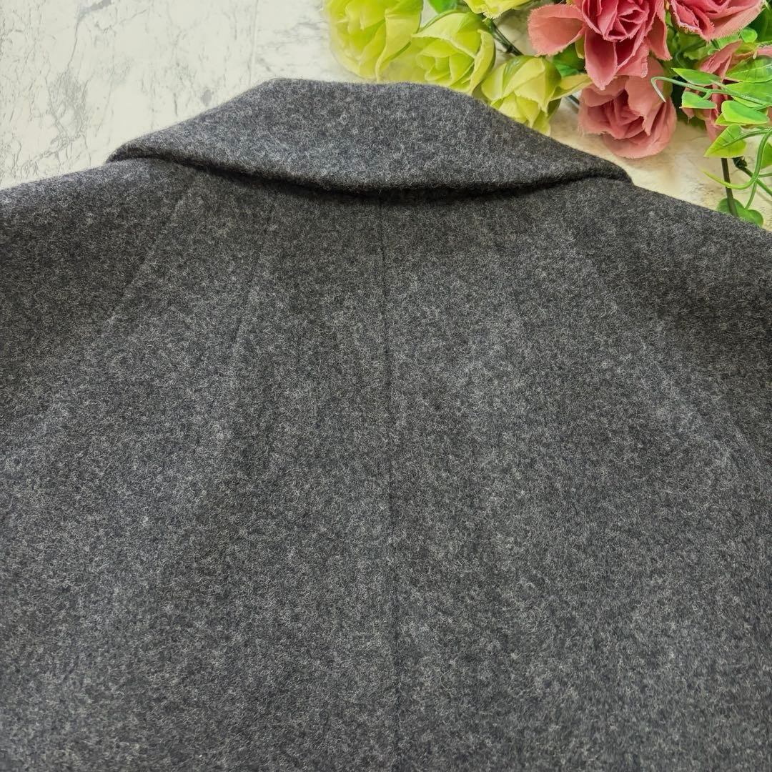 美品♡ セオリー ロングチェスターコート ウール ダークグレー シングルボタン 美品♡ セオリー ロングチェスターコート ウール ダークグレー シングルボタン