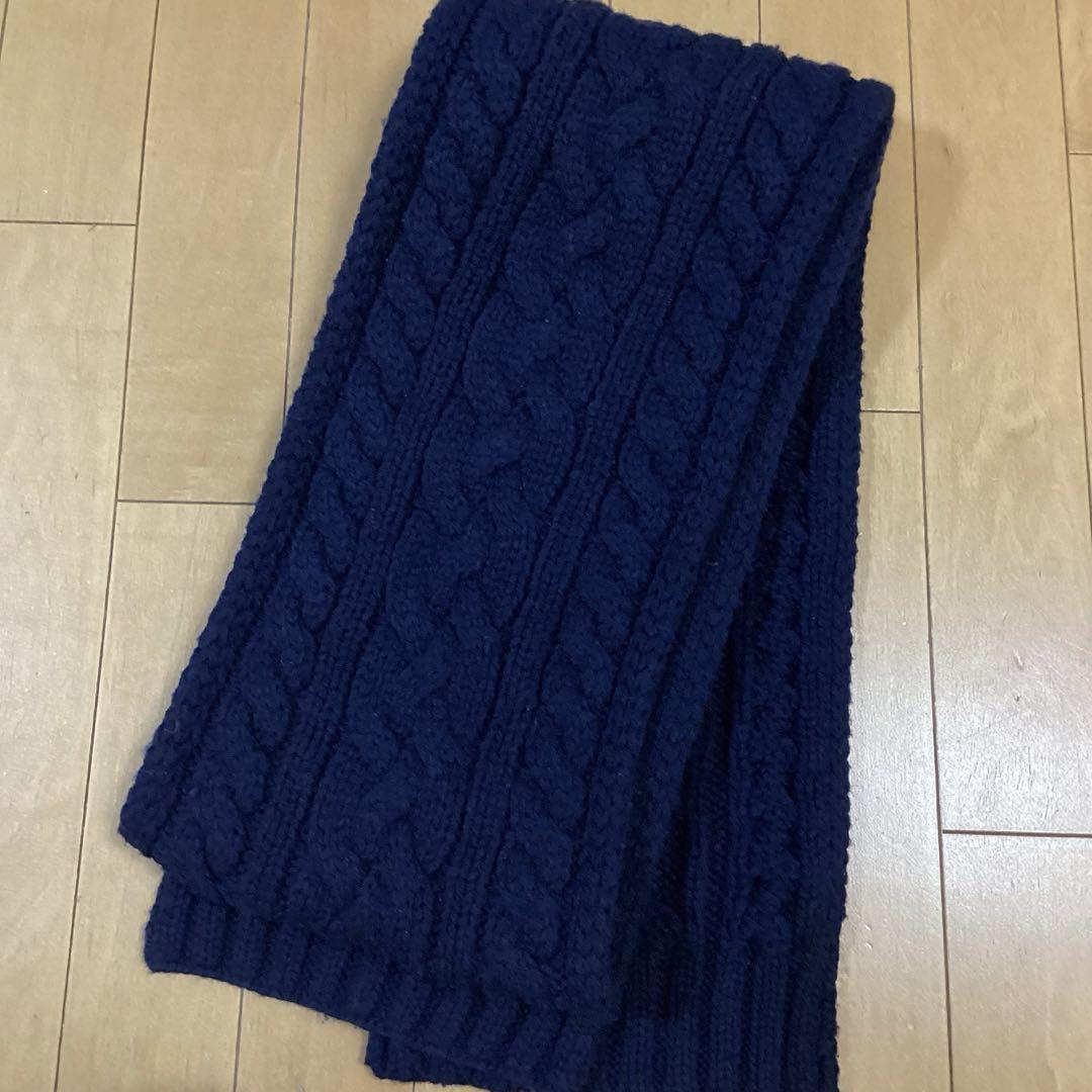ポロ ラルフローレン ポロベア ケーブル編み ニット マフラー 美品