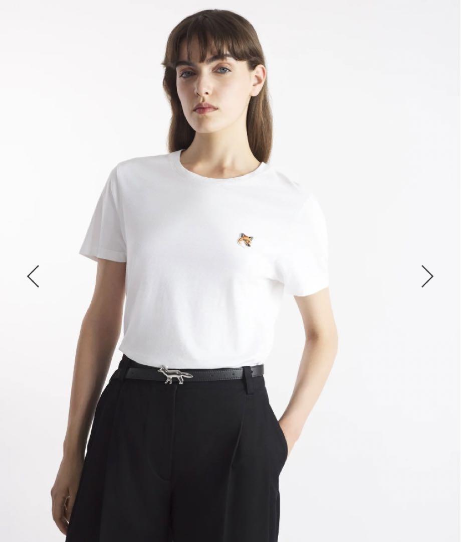 【新品】メゾンキツネ新品タグ付き フォックスヘッド パッチレギュラーTシャツ　S