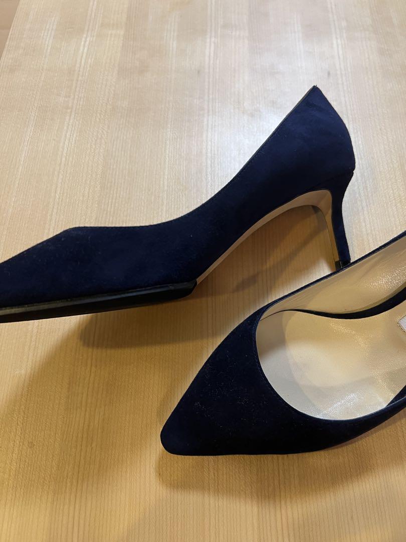 JIMMY CHOO ネイビー スエード ハイヒール
