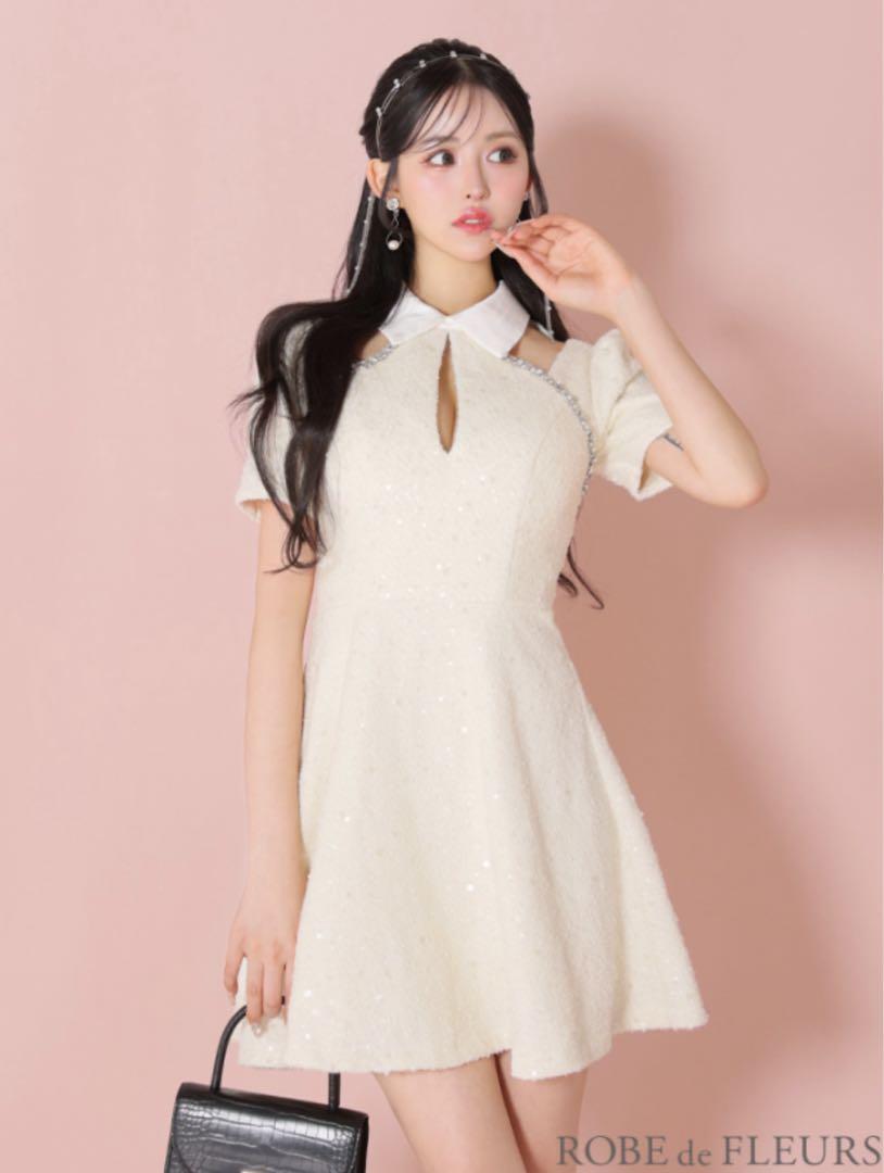 ROBE de FLEURS フレアミニキャバドレス