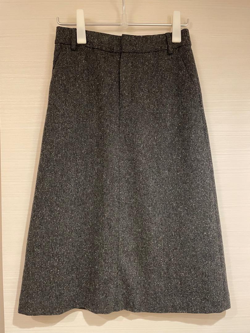【A.P.C】Aライン・ロングスカート｜ウールツイード