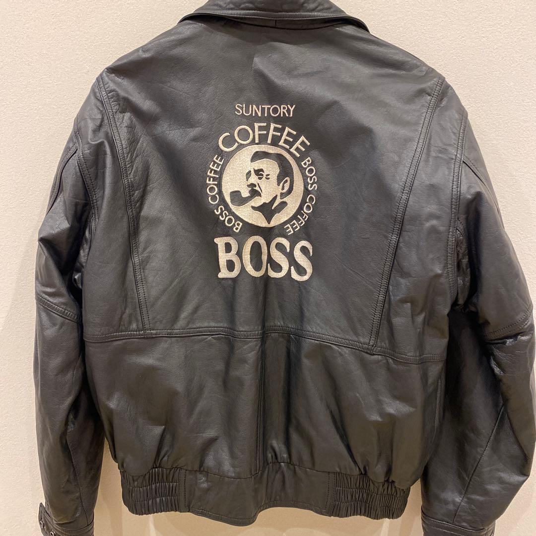ボスジャン　SUNTORY BOSS レザージャケット LL 復刻版