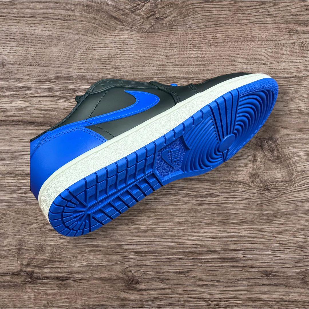 49I 完売品 NIKE エアジョーダン1 ロー ロイヤル 27cm 黒青