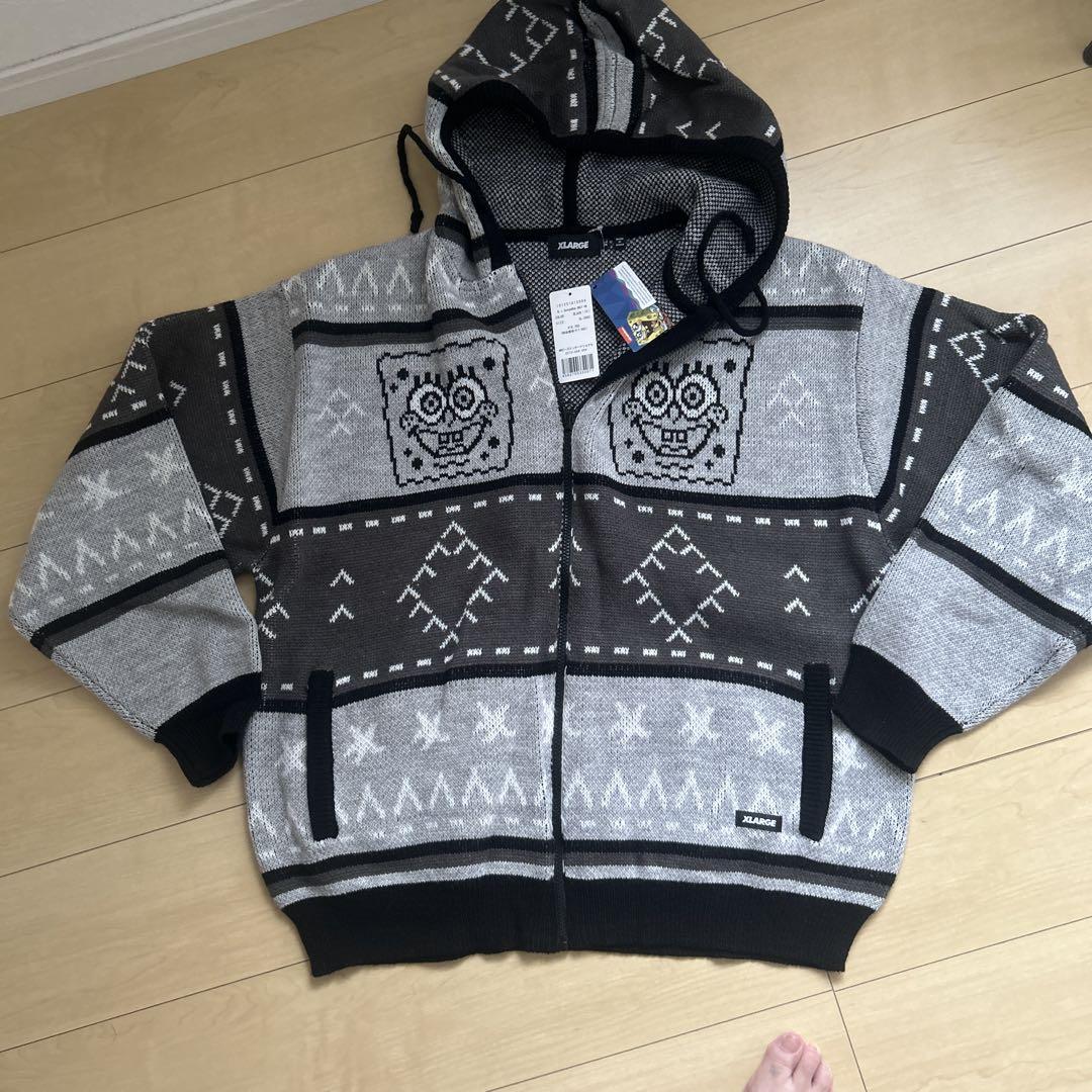 XLARGE スパンボブ ニットフーディ XL