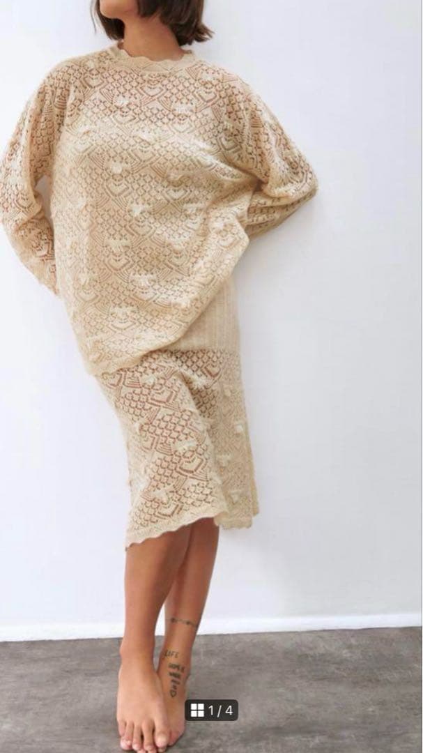 ZARA ニットレース　セットアップ