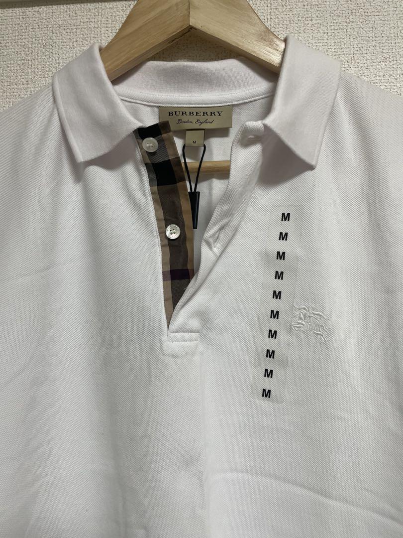 BURBERRY ホワイト ポロシャツ Mサイズ