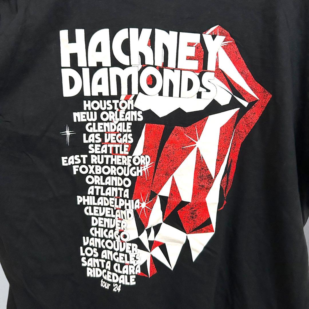【ローリングストーンズ】2024年 ツアーTシャツ ハックニーダイアモンズ L ローリングストーンズ】2024年 ツアーTシャツ ハックニー