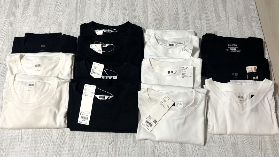 【全て新品】ユニクロ　メンズ用TシャツLサイズ12枚セット＋ノーブランド1枚付き