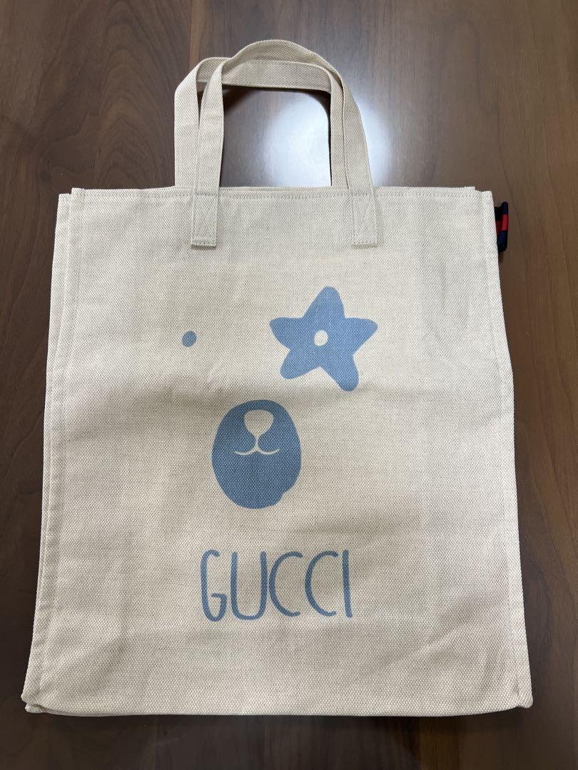 【新品未使用】GUCCI 正規品　キャンバストートバッグ　大きめ　軽量