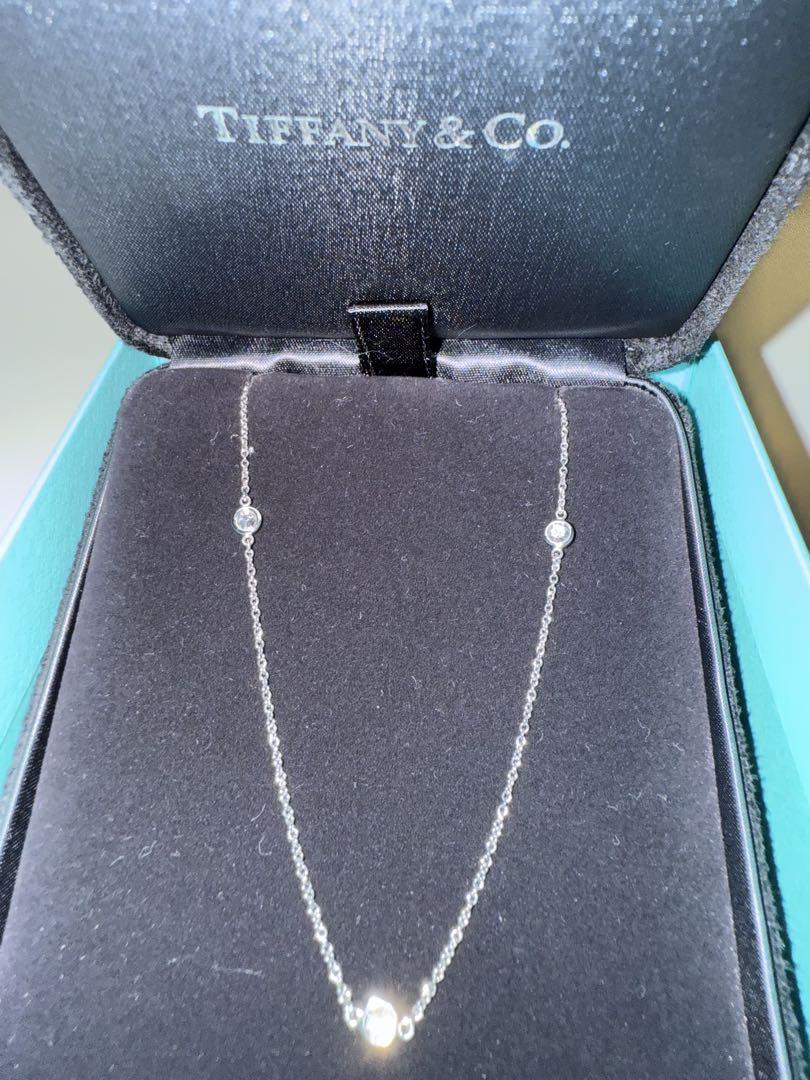 週末価格　Tiffany ティファニー　プラチナ　ネックレス　バイ　ザ　ヤード