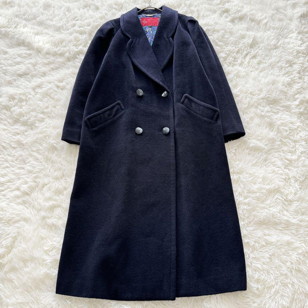 【極美品】PIACENZA ピアチェンツァ 生地の宝石カシミアロングコート M ピアチェンツァ】CREMONA チェスターコート ロング ダブル