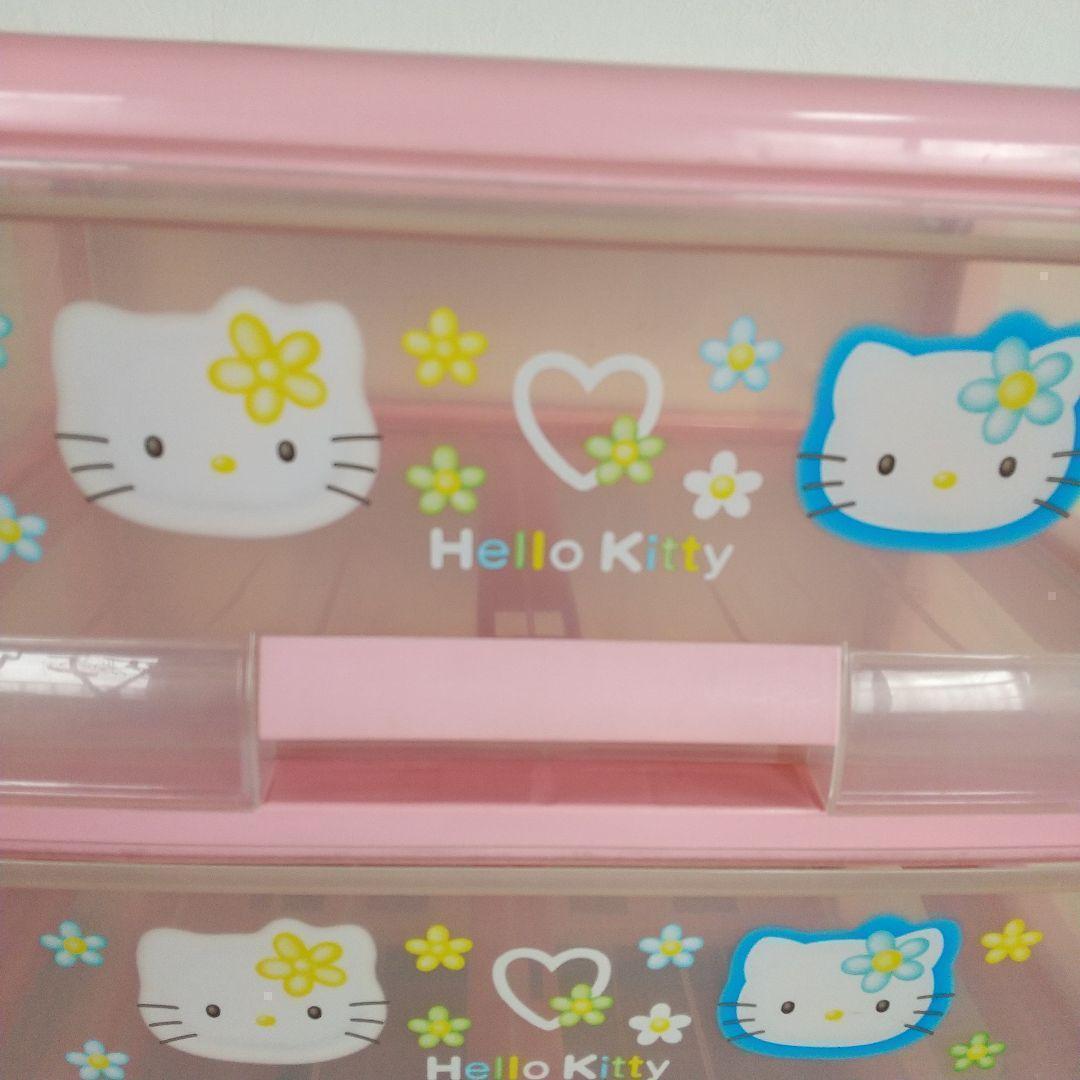 希少  カオハナ キティ 3段チェスト 引き出し   レトロ   サンリオ 希少】1998年 レトロ カオハナ ハローキティ 3段チェスト