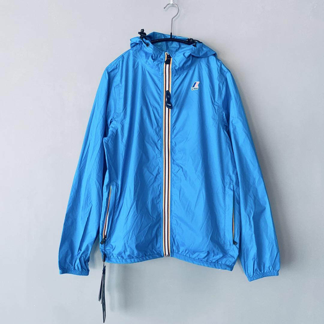 K-Way CLAUDE レディース ブルー S レインパーカーコートポンチョ