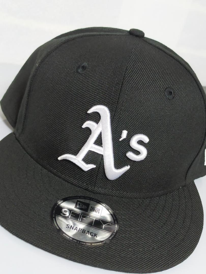 オークランド・アスレチックス　9FIFTY　ウール製スナップバック　ブラック