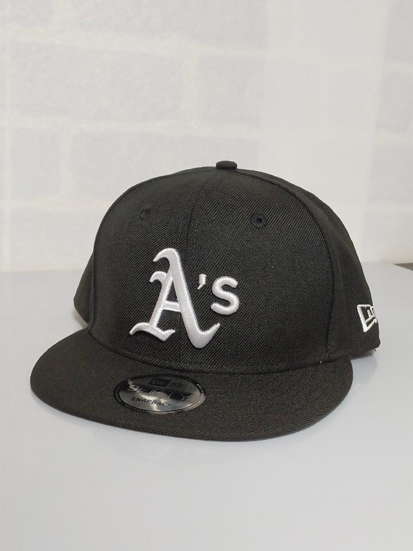 オークランド・アスレチックス　9FIFTY　ウール製スナップバック　ブラック