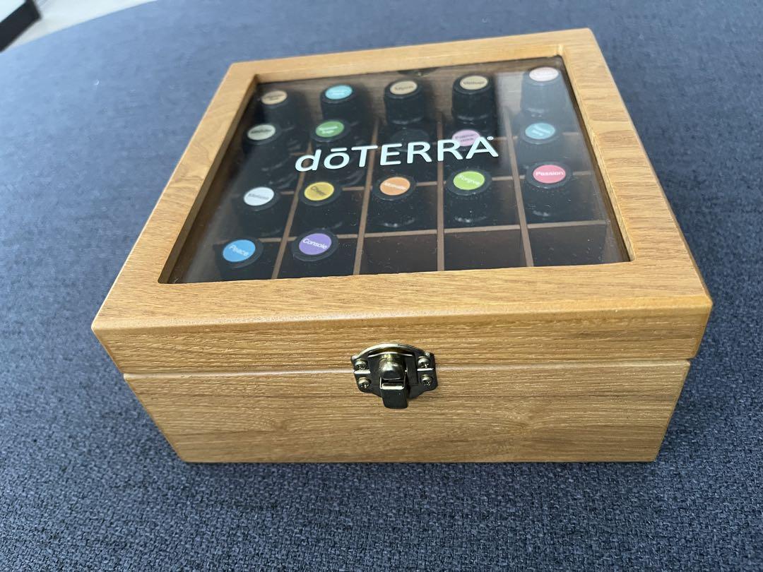 セット】doTERRA ウッドボックス&エッセンシャルオイル18本