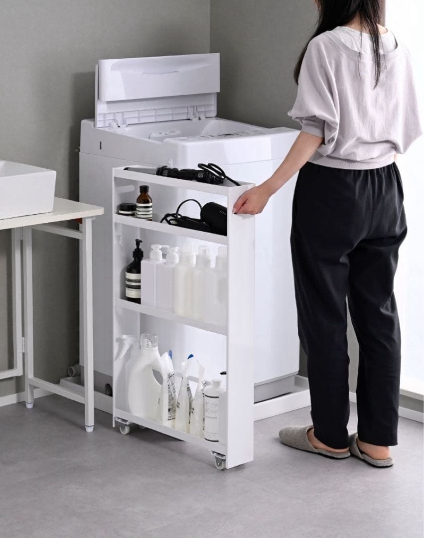 定価15 000円 キャスター付き隙間収納 10cm完成品 組み立て不要 頑丈 MARWIL-DEMENAGEMENTS_CH