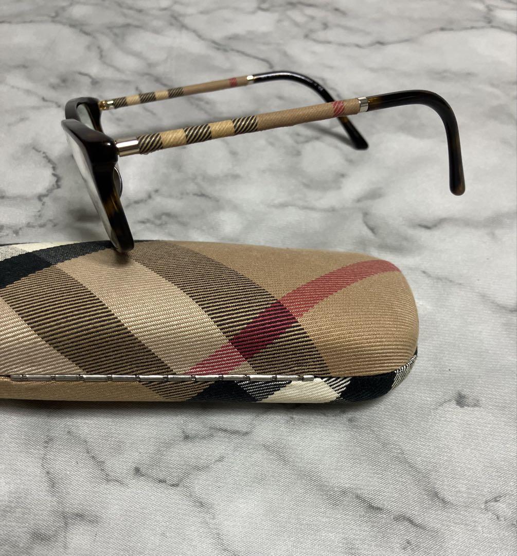 BURBERRY バーバリー ノバチェック べっ甲柄フレーム メガネ