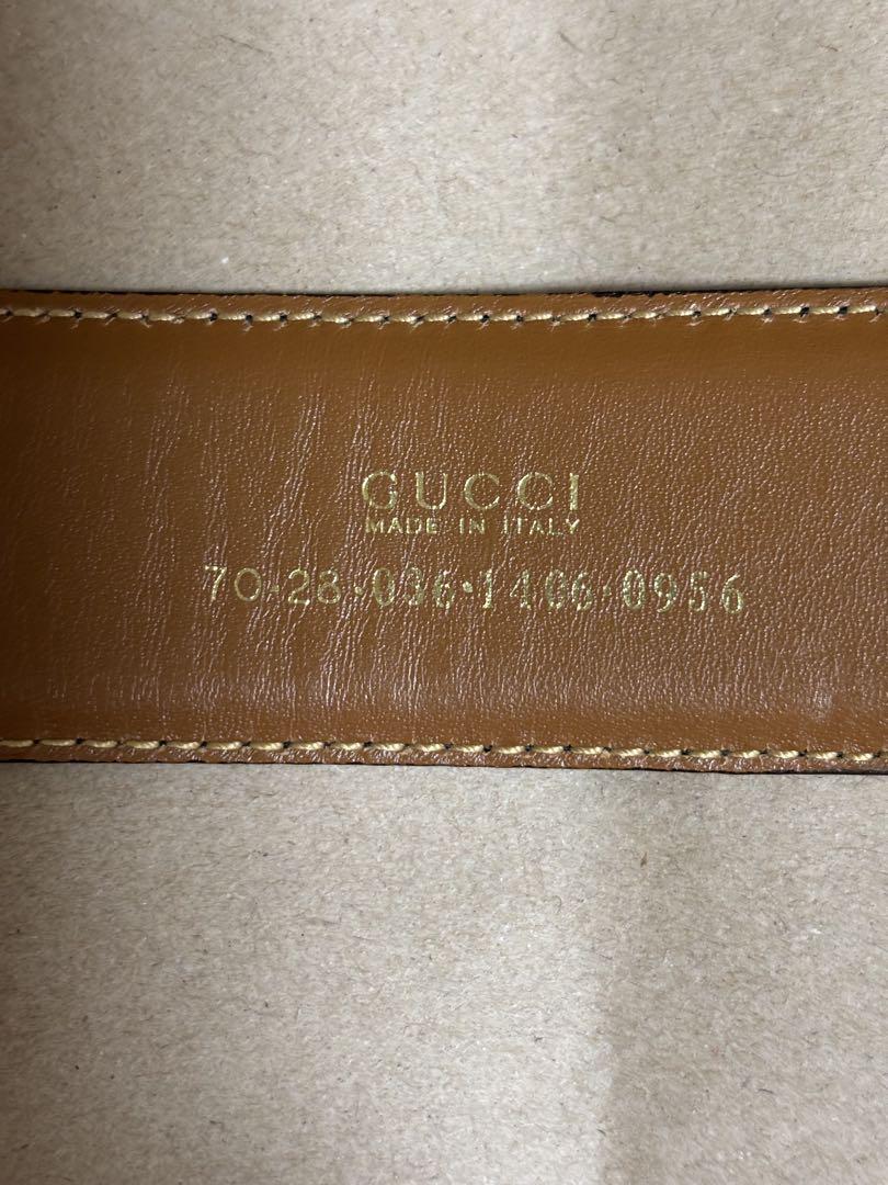 GUCCI （グッチ）ゴールドGバックルベルト70・28 ブラック レザー
