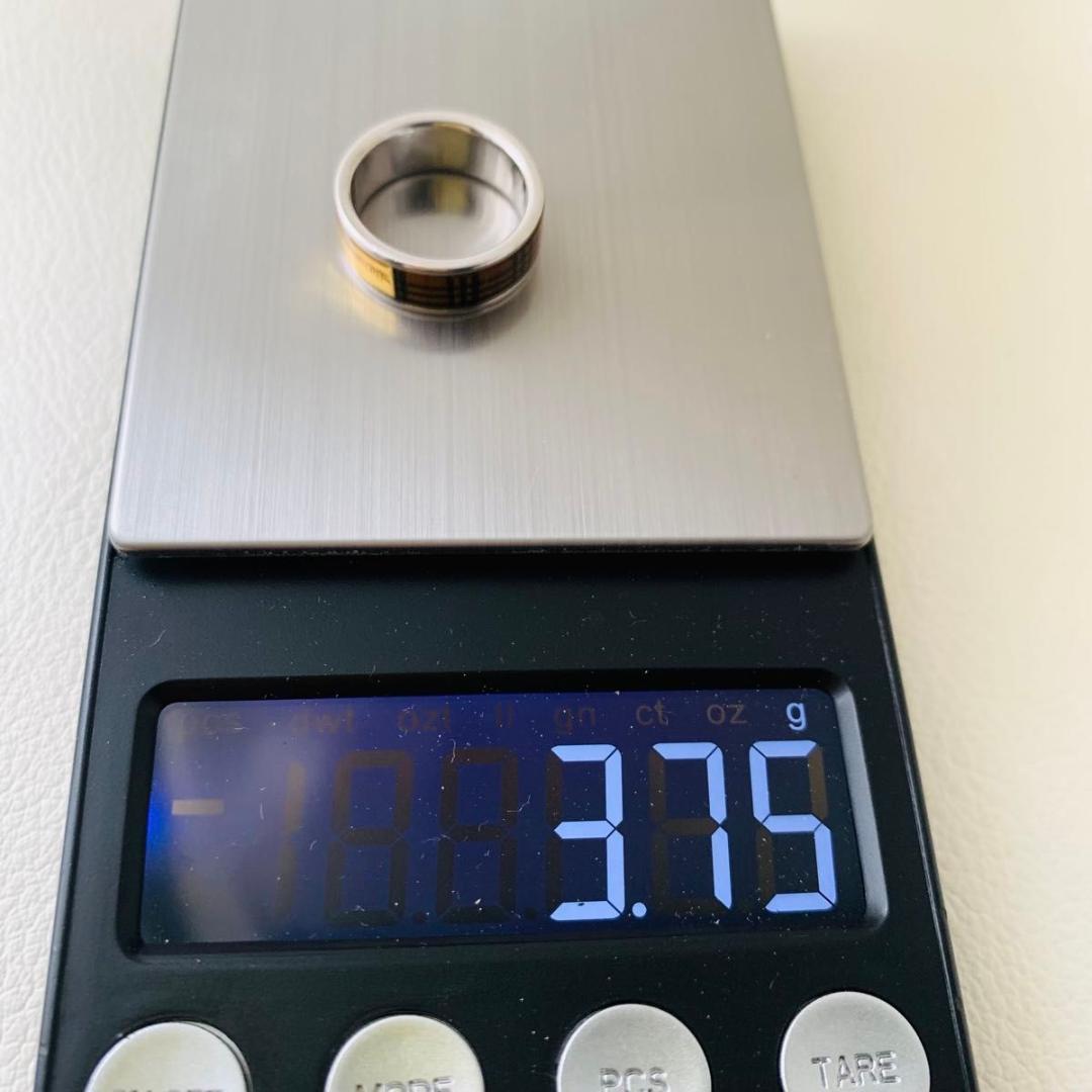 3571 バーバリー シルバーリングノバチェックデザインSILVER 11号箱付 3571 バーバリー シルバーリングノバチェックデザインSILVER 11
