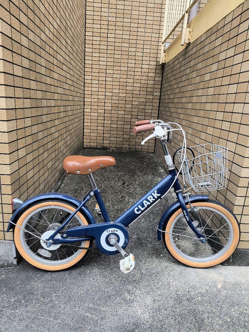 【名古屋市引取限定】CLARK 子供用自転車 ネイビー 16インチ 補助輪有り