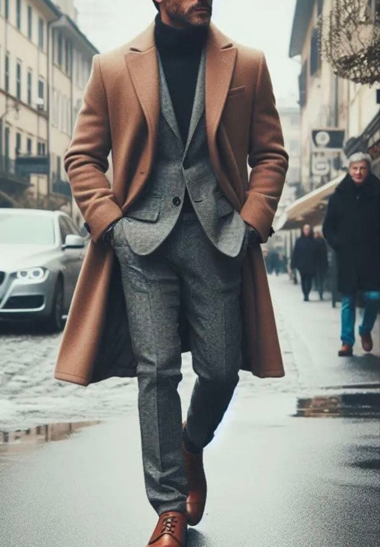 ADAM ET ROPE イタリア生地使用 メンズ コート M キャメルM Adam et Rope