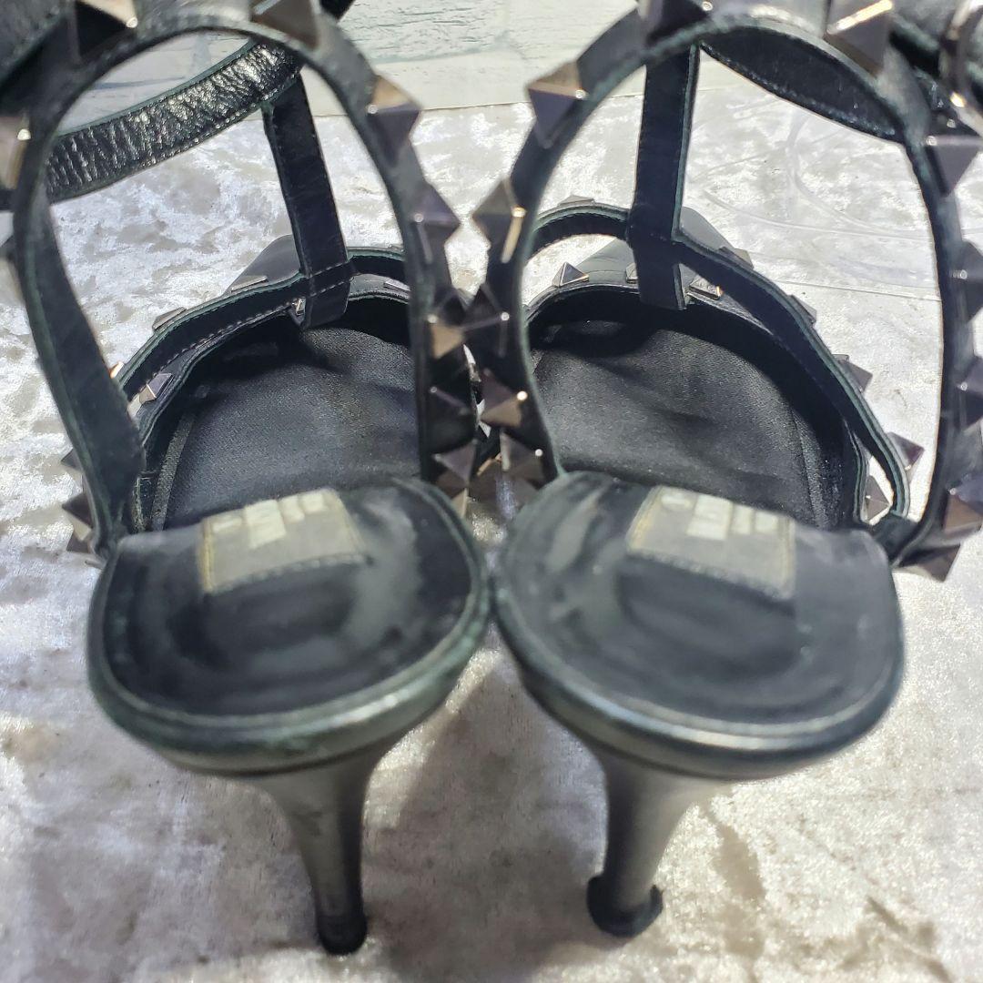 ワケ有良品】VALENTINO 23cm パンプス ロックスタッズ 黒 36