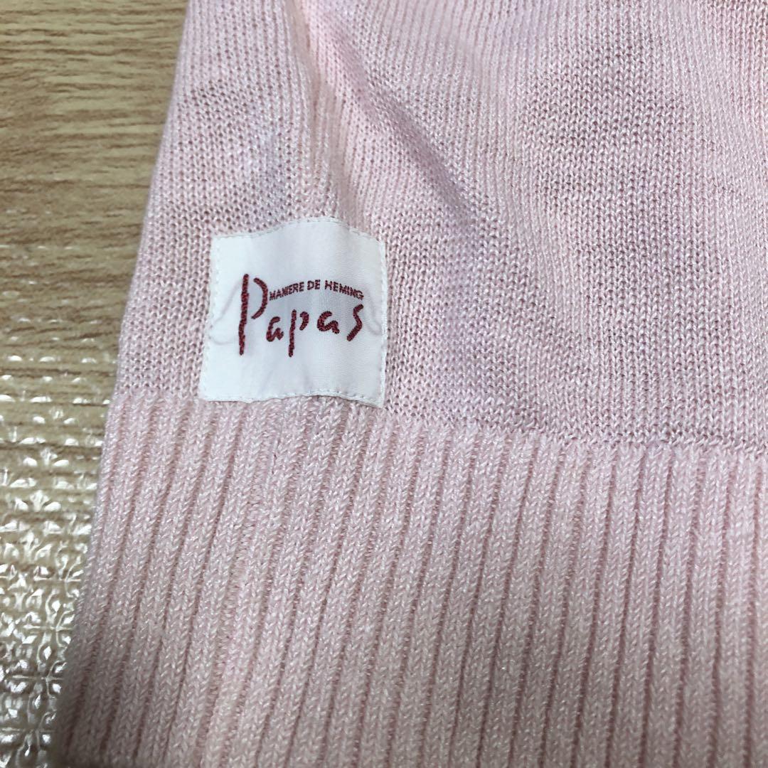 【レア本日限定値下美品春カラー】Papas 麻100%ニットW-ZiPセータ48 レア本日限定値下美品春カラー】Papas 麻100%ニットW-ZiPセータ48