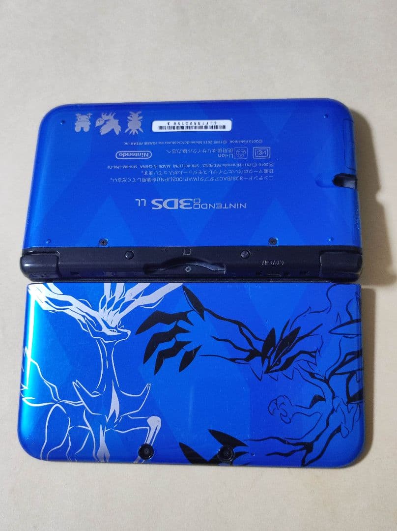 ニンテンドー3DS LL 本体 ゼルネアス イベルタル ブルー傷や汚れあり
