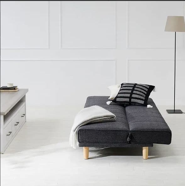 3人掛け ソファベッド[S] 3段階リクライニング 天然木脚 ファブリック 3人掛け ソファベッド[S] 3段階リクライニング 天然木脚