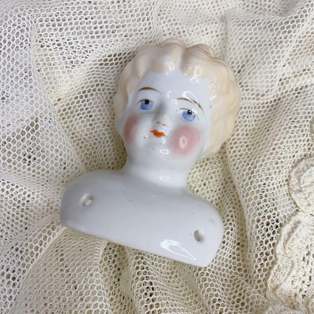 ドイツアンティーク チャイナヘッドドール ヘッド ブロンド - メルカリ