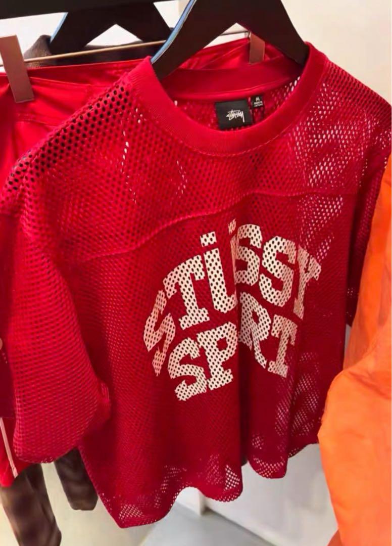 ディズニープリンセスのベビーグッズも大集合 メッシュ 80赤色 JERSEY TEAM STUSSY スポーツTシャツM メルカリ - トップス