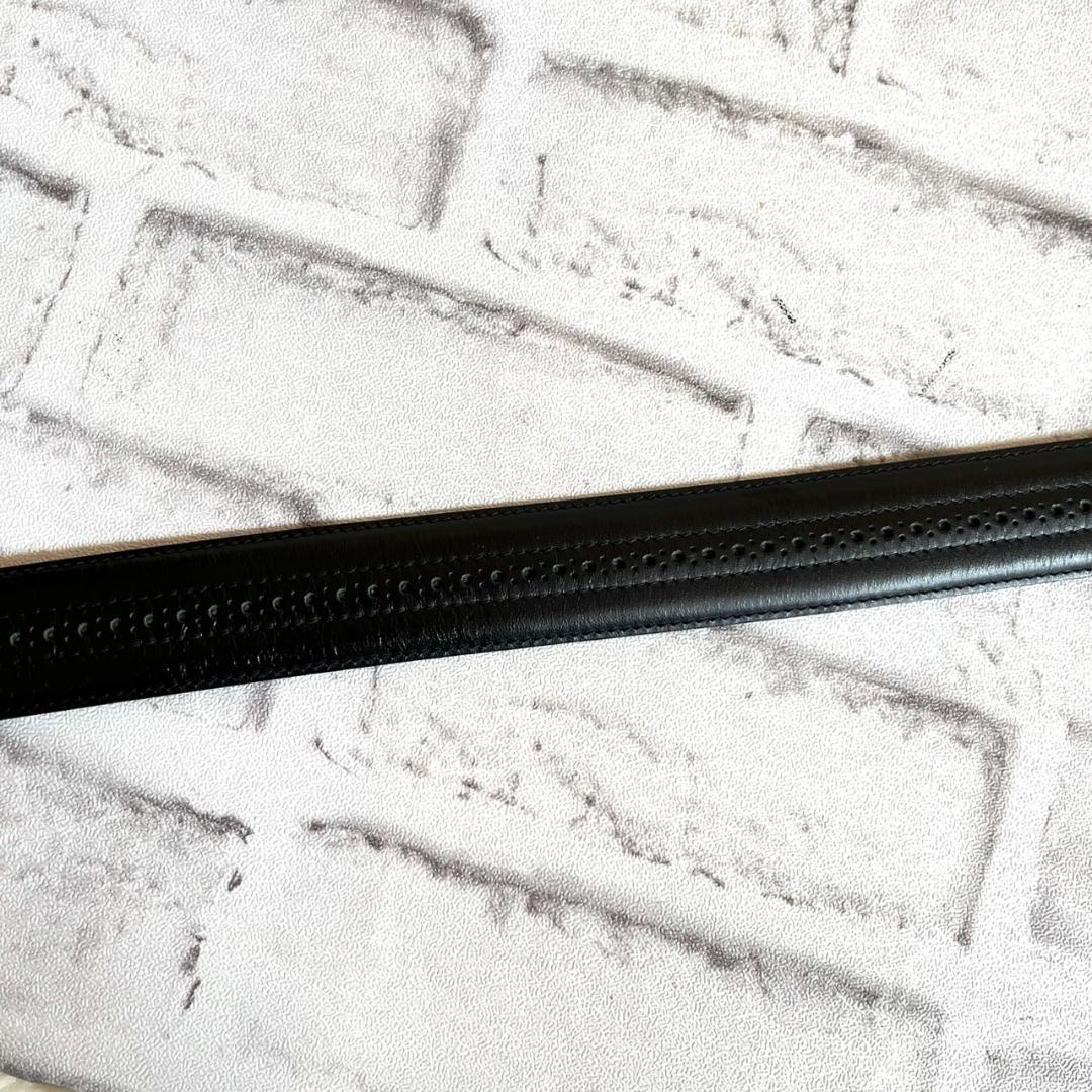 Dunhill ダンヒル ベルト ゴールド金具 ロゴ ブラック 本革 箱袋付き