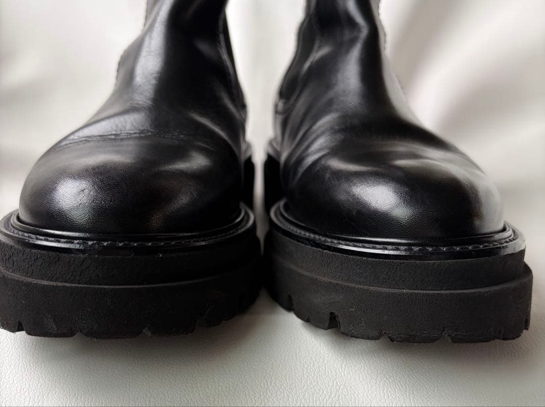 PASCUCCI パスクッチ サイドゴア チェルシー ブーツ レザー ブラック PASCUCCI パスクッチ サイドゴア チェルシー ブーツ レザー ブラック