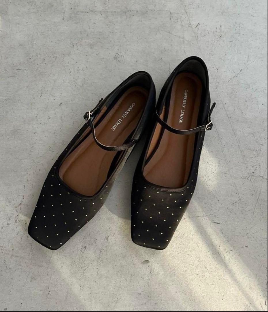 カプリシュレマージュ ドットフラットシューズ 38
